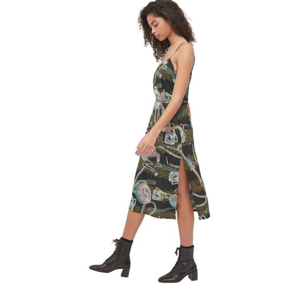 Urban Outfitters Jones Satin Tie Back Slip Dress - Picture 1 of 10